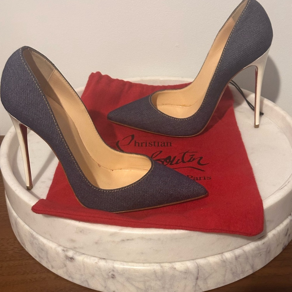 Christian Louboutin Denim Stiletto Heels